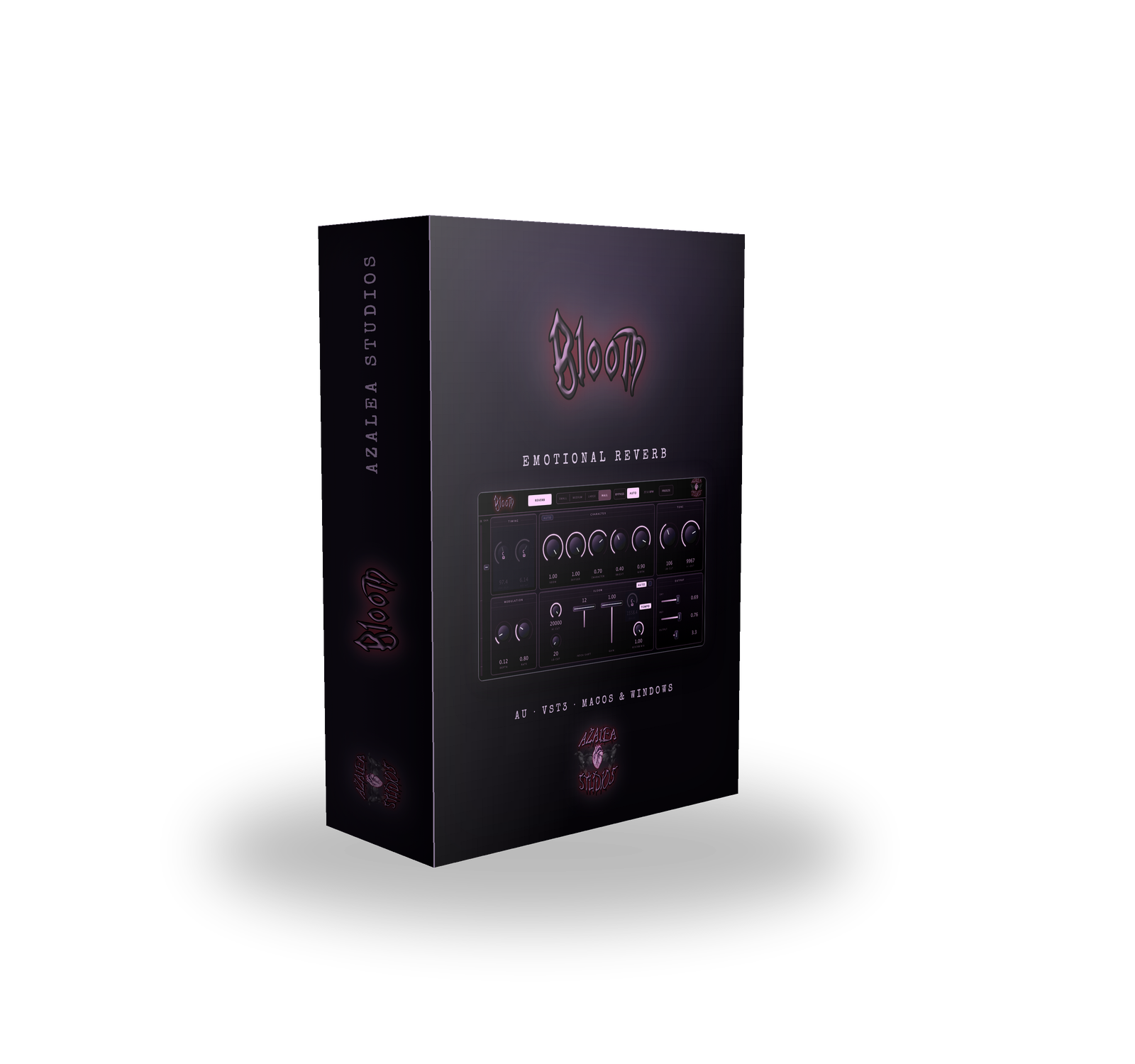 Bloom, boxed shimmer reverb plugin by Azalea Studios